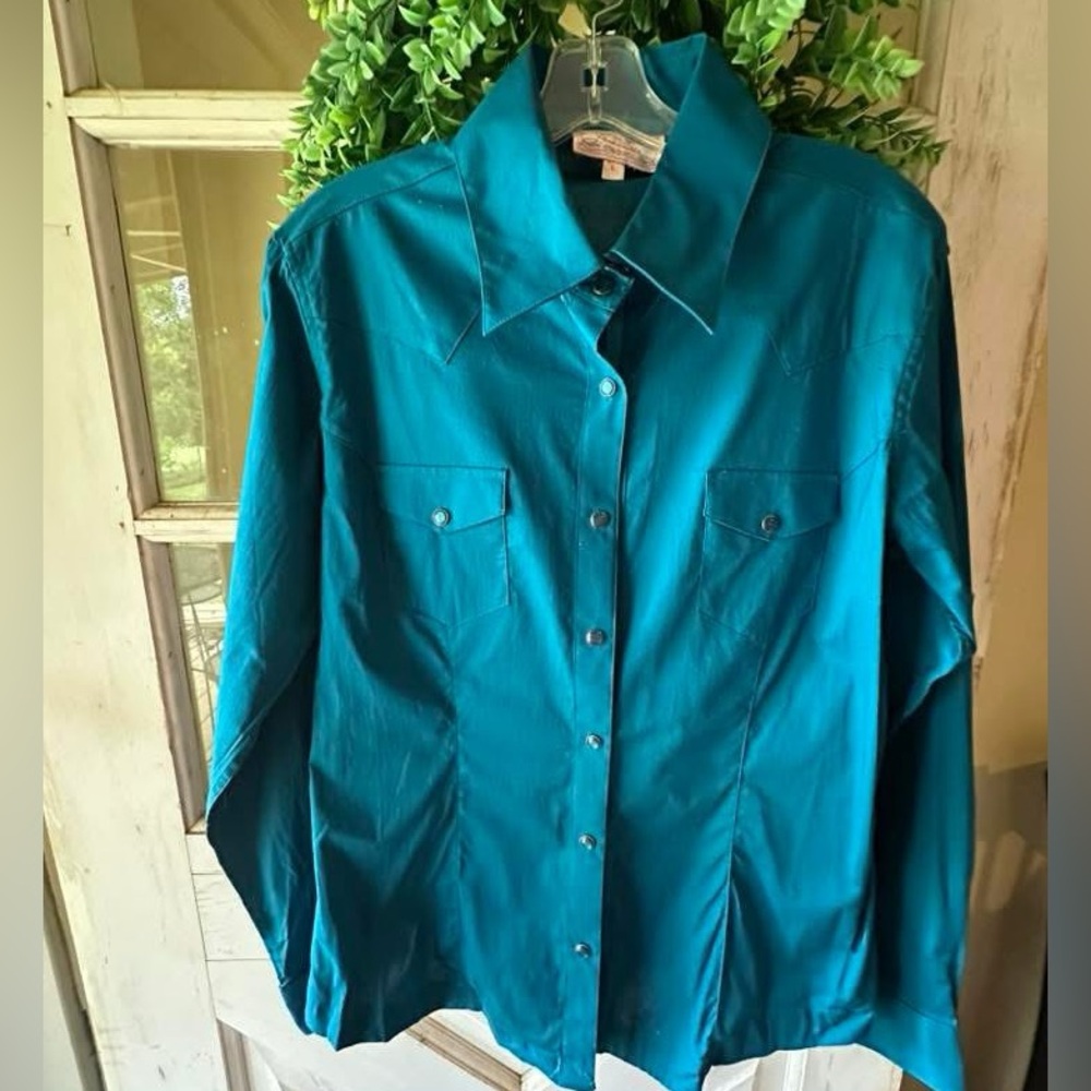 Panhandle Teal Button-Up Shirt